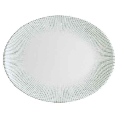 Блюдо овальное 200*160 мм. Ирис Серый, форма Мув Bonna /1/12/ ОСЕНЬ