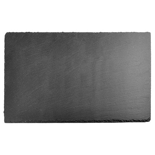 Блюдо для подачи прямоугольное 50*30 см. h=0,7 см. черное, сланец MGprof /1/10/
