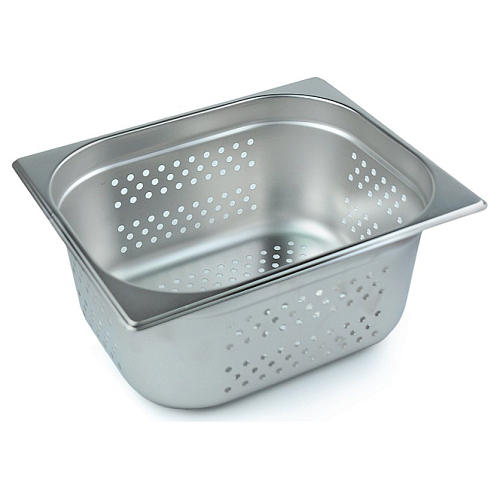 Гастроемкость 1/2 h=150 мм. 9,2 л. нерж. перфорированная d=6 мм. MGsteel /1/6/12/