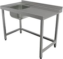 Стол для посудомоечной машины входной КОБОР СПМ/1-120/70/Л