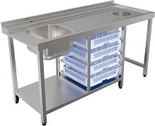 Стол для посудомоечной машины входной КОБОР СПМ/1-170/70/Л