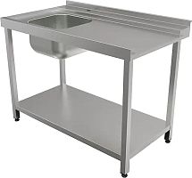 Стол для посудомоечной машины входной КОБОР СПМ/2-120/70/Л