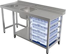 Стол для посудомоечной машины входной КОБОР СПМ/2-170/70/Л