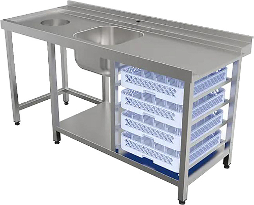 Стол для посудомоечной машины входной КОБОР СПМ/2-170/70/Л