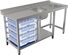 Стол для посудомоечной машины входной КОБОР СПМ/2-170/70/П