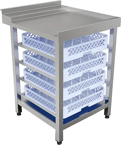 Стол для посудомоечной машины выходной КОБОР СПМ/3-60/70/П