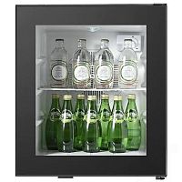 Шкаф холодильный со стеклом COOLEQ TBC-38 черный термоэлектрический