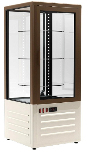 Витрина кондитерская Полюс Carboma D4 VM 120-2 (R120Cвр), бежево-коричневая 1015-0102