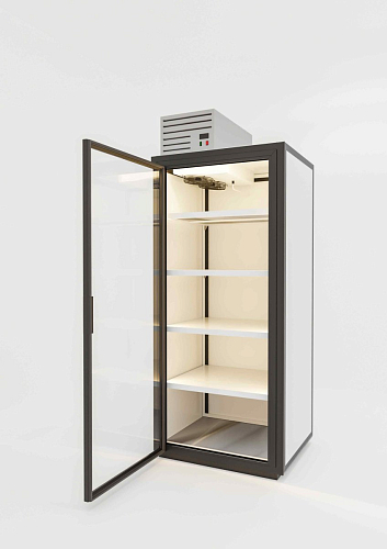 Холодильный шкаф с прозрачной дверью на 1 секцию Berk ШХС 0.9 стекло, подсветка - модель №22