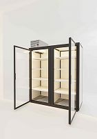 Холодильный шкаф с прозрачной дверью на 2 секции Berk ШХС 1.8 стекло, подсветка - модель №23