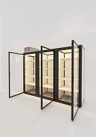 Холодильный шкаф с прозрачной дверью на 3 секции Berk ШХС 2.7 стекло, подсветка - модель №24