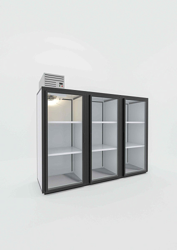 Холодильный шкаф DarkStore с прозрачной дверью на 3 секции Berk ШХС 4.8 стекло - модель №32