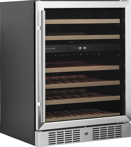 Шкаф винный Tefcold TFW200-2S черный, рама двери нерж.