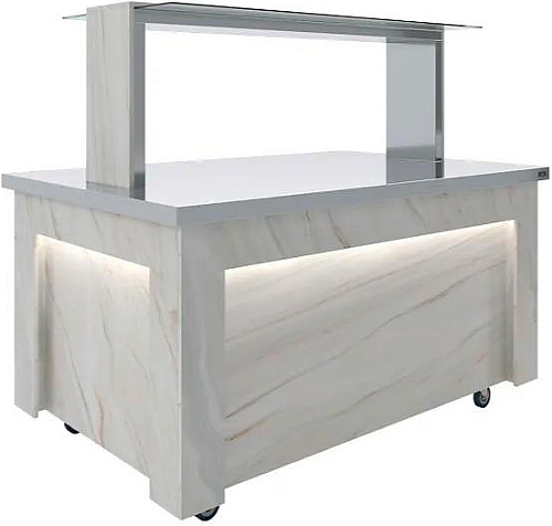 Салат-бар нейтральный Luxstahl СБН-1500 Premium (нерж.)