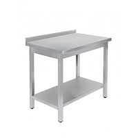 Стол универсальный Luxstahl СПУ-10/7 со сплошной полкой нерж.