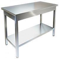 Стол универсальный Luxstahl СПУ-10/6 со сплошной полкой нерж.
