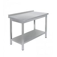 Стол универсальный Luxstahl СПУ-14/6 со сплошной полкой нерж.