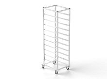 Тележка-шпилька Рест металл ШПн-12-э (GP), 12 уровней, каркас разборный нерж труба 20х20мм, колеса