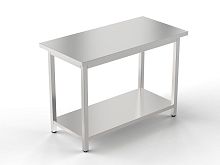 Стол производственный Рест металл СПОП 900/700/850, п («Профи», GP, полка сплошная- 1шт.)