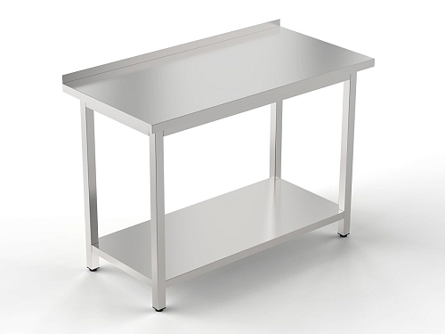 Стол производственный Рест металл СПБП 1200/700/850, п («Профи», GP, борт, полка сплошная- 1шт.)