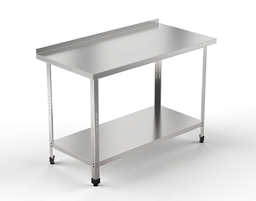 Стол производственный Рест металл СПБП 1500/700/850, с ("Стандарт", борт, полка сплошная - 1 шт.)