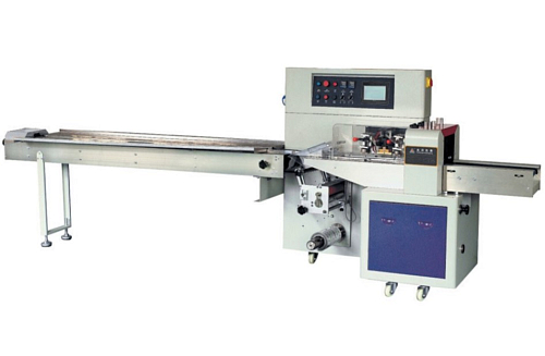 Горизонтальная упаковочная машина Hualian Machinery DXDZ-600XD (лент. 250 мм, рег.форм., S 400, L 180-500, H-120, трансп.попереч.запайки)