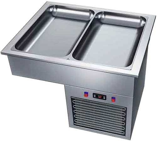 Салат-бар холодильный встраиваемый drop-in 2*GN1/1 Astropit АМВХ2-0730