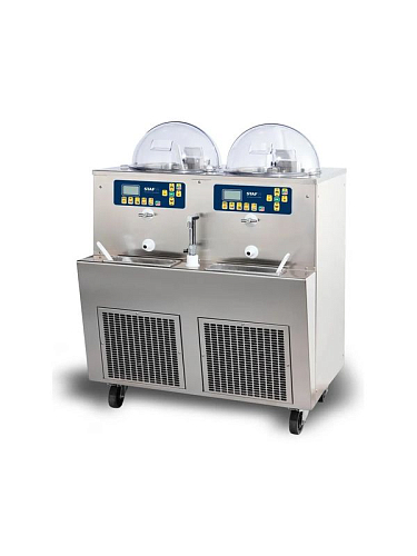 Фризер витрина для мороженого на 2 вкуса STAF59 GLS2 LX W, блок питания 380 в/3 ф