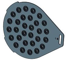 Формовочная пластина для тестоокруглителя Vitella SPA 30