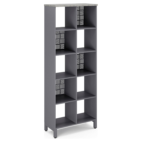 Стеллажная система Kobor SQ-5X2 graphite/chicago