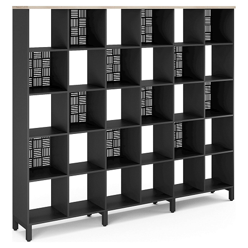 Стеллажная система Kobor SQ-5X6 black/natural