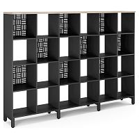 Стеллажная система Kobor SQ-4X6 black/natural