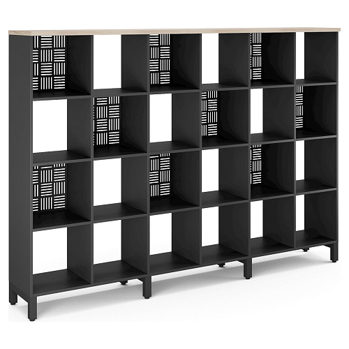Стеллажная система Kobor SQ-4X6 black/natural