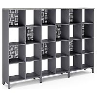 Стеллажная система Kobor SQ-4X6 graphite/chicago