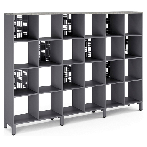 Стеллажная система Kobor SQ-4X6 graphite/chicago