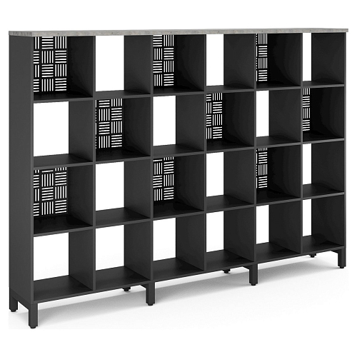 Стеллажная система Kobor SQ-4X6 black/chicago