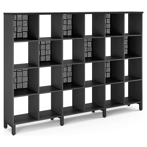 Стеллажная система Kobor SQ-4X6 black/wood