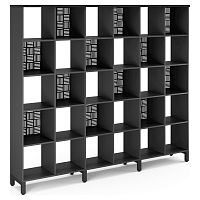 Стеллажная система Kobor SQ-5X6 black/wood