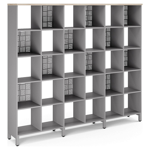 Стеллажная система Kobor SQ-5X6 aluminum/natural