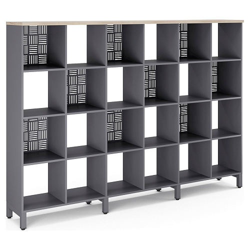 Стеллажная система Kobor SQ-4X6 graphite/natural