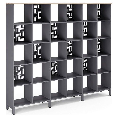 Стеллажная система Kobor SQ-5X6 graphite/natural