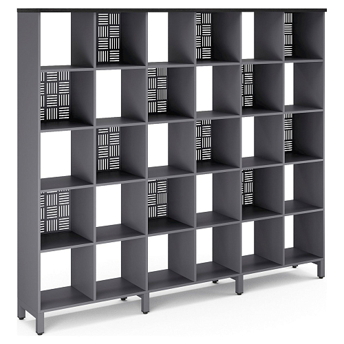 Стеллажная система Kobor SQ-5X6 graphite/wood
