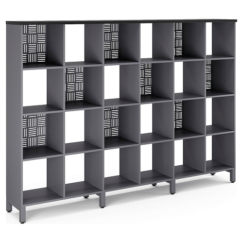 Стеллажная система Kobor SQ-4X6 graphite/wood