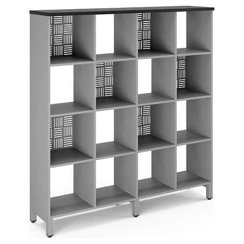 Стеллажная система Kobor SQ-4X4 aluminum/wood