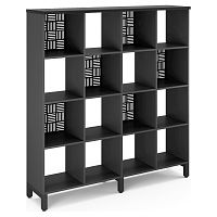 Стеллажная система Kobor SQ-4X4 black/wood