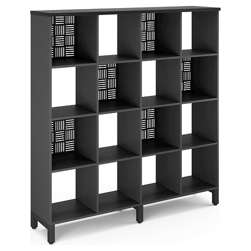 Стеллажная система Kobor SQ-4X4 black/wood