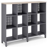 Стеллажная система Kobor SQ-3Х4 graphite/natural