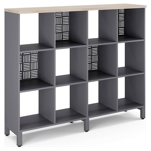 Стеллажная система Kobor SQ-3Х4 graphite/natural