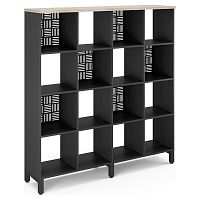 Стеллажная система Kobor SQ-4X4 black/natural