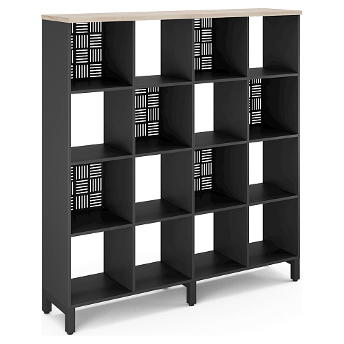 Стеллажная система Kobor SQ-4X4 black/natural